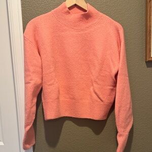 & Other Stories Cropped Pink/Coral Sweater